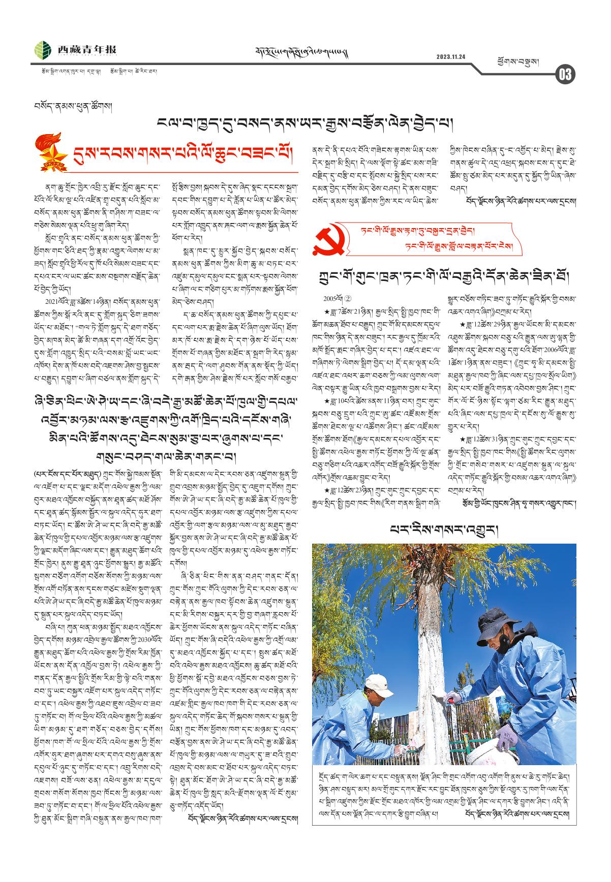 西藏青年报藏文版ཕྱོགས་བསྡུས།