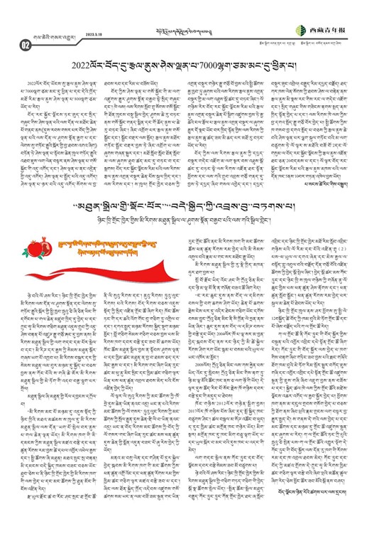西藏青年报藏文版གལ་ཆེའི་གསར་འགྱུར།