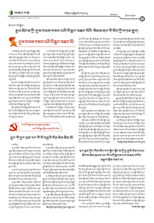 西藏青年报藏文版ཕྱོགས་བསྡུས།