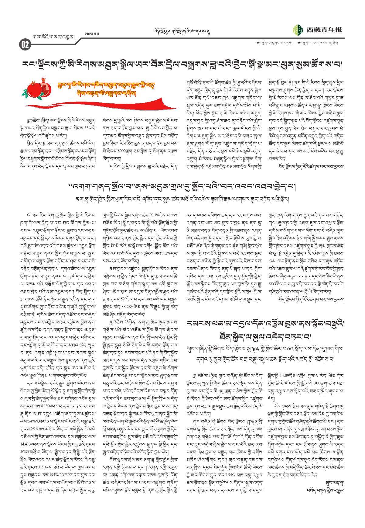 西藏青年报藏文版གལ་ཆེའི་གསར་འགྱུར།