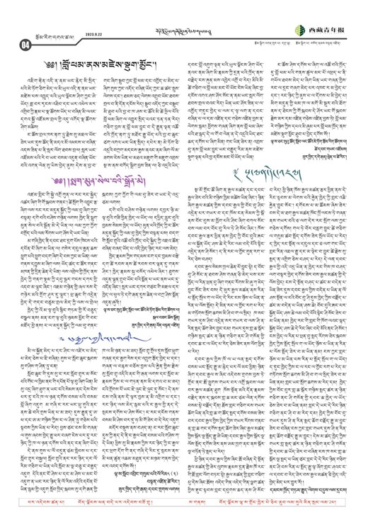 西藏青年报藏文版རྩོམ་རིག་དགའ་ཚལ།