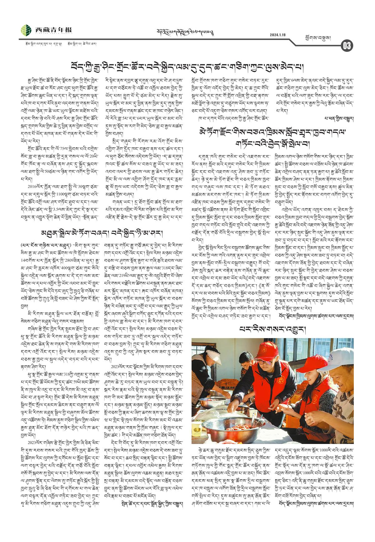 西藏青年报藏文版ཕྱོགས་བསྡུས།