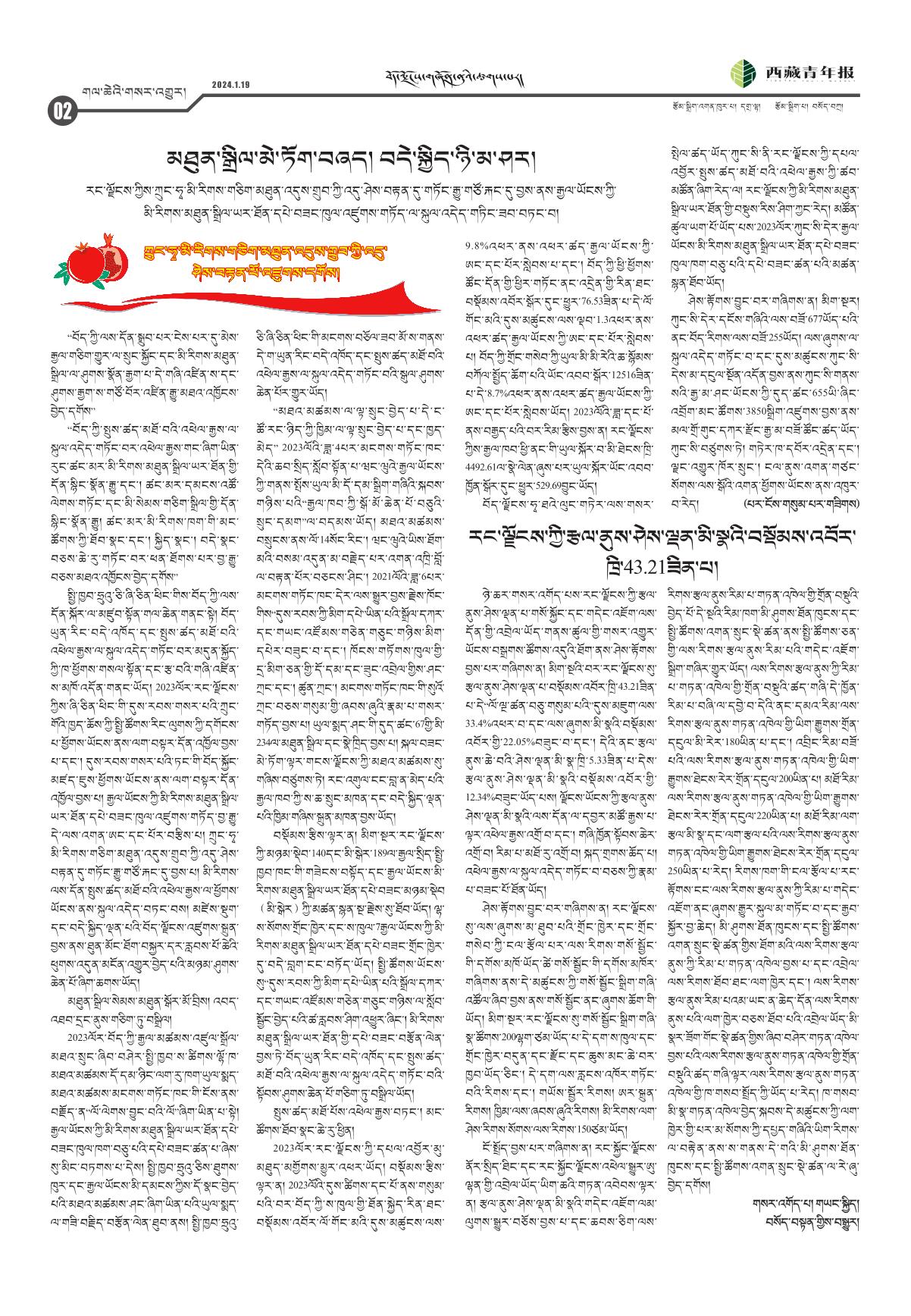 西藏青年报藏文版གལ་ཆེའི་གསར་འགྱུར།