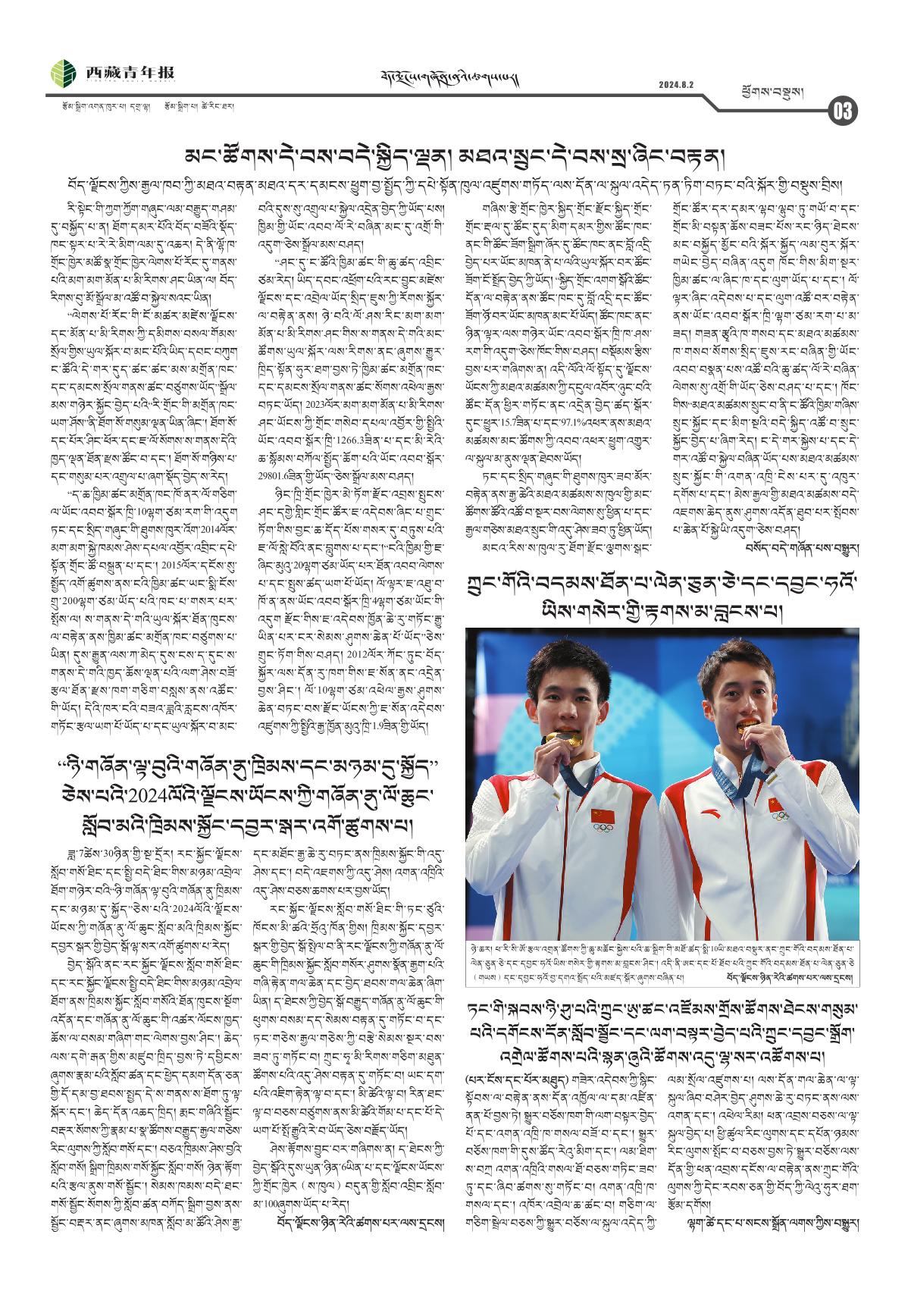 西藏青年报藏文版ཕྱོགས་བསྡུས།