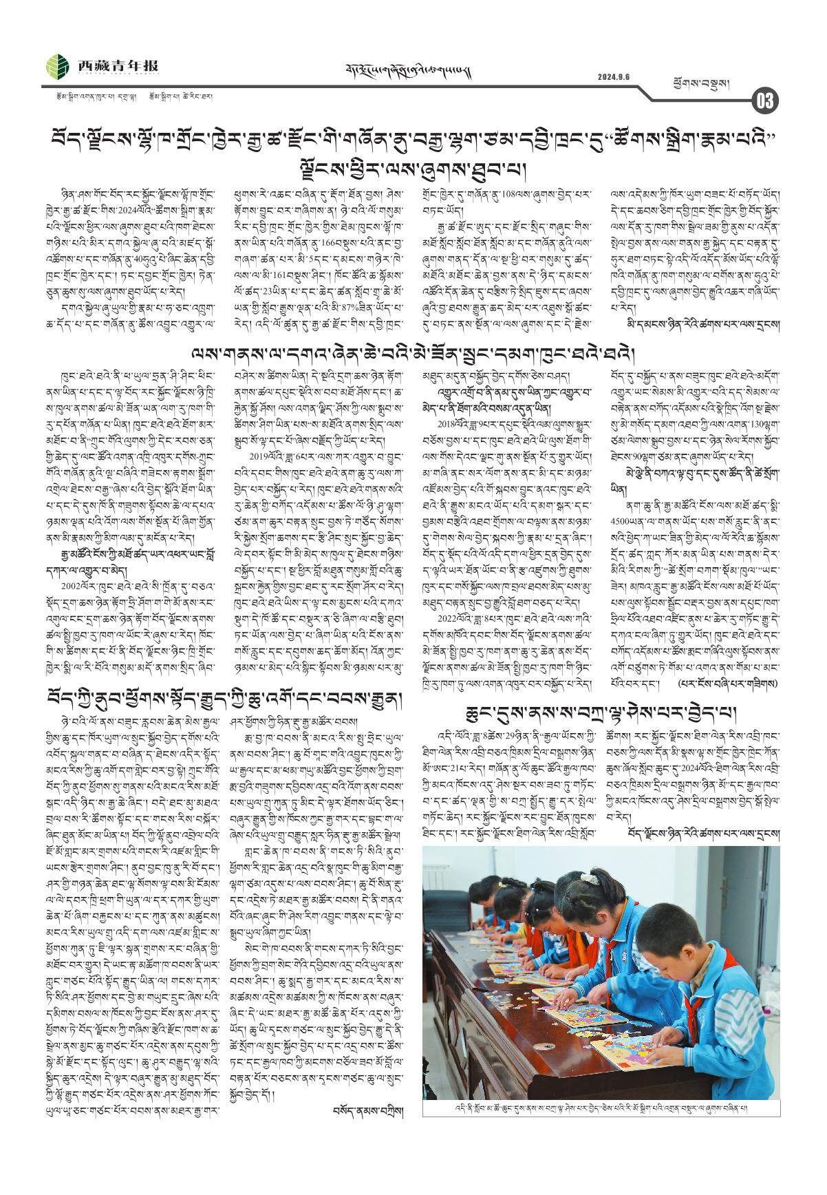 西藏青年报藏文版ཕྱོགས་བསྡུས།