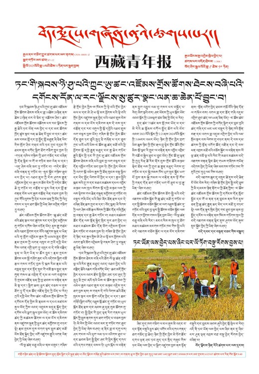 西藏青年报藏文版གལ་ཆེའི་གསར་འགྱུར།