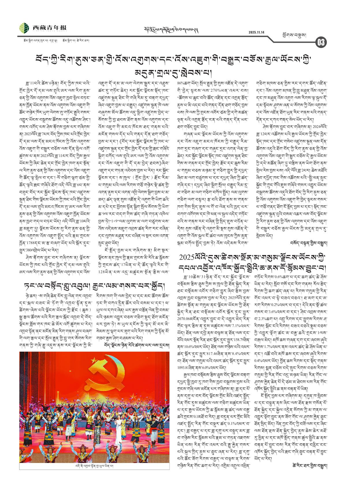 西藏青年报藏文版ཕྱོགས་བསྡུས།
