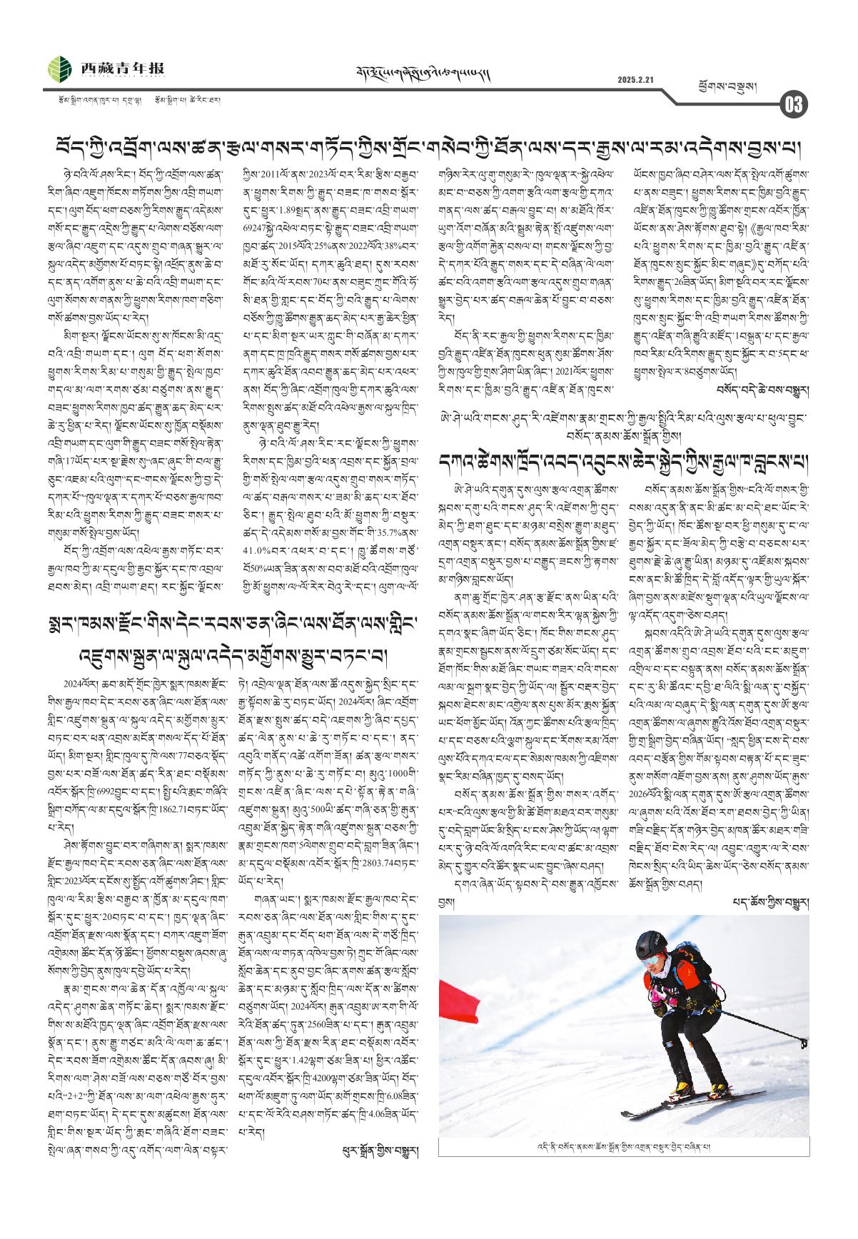 西藏青年报藏文版ཕྱོགས་བསྡུས།