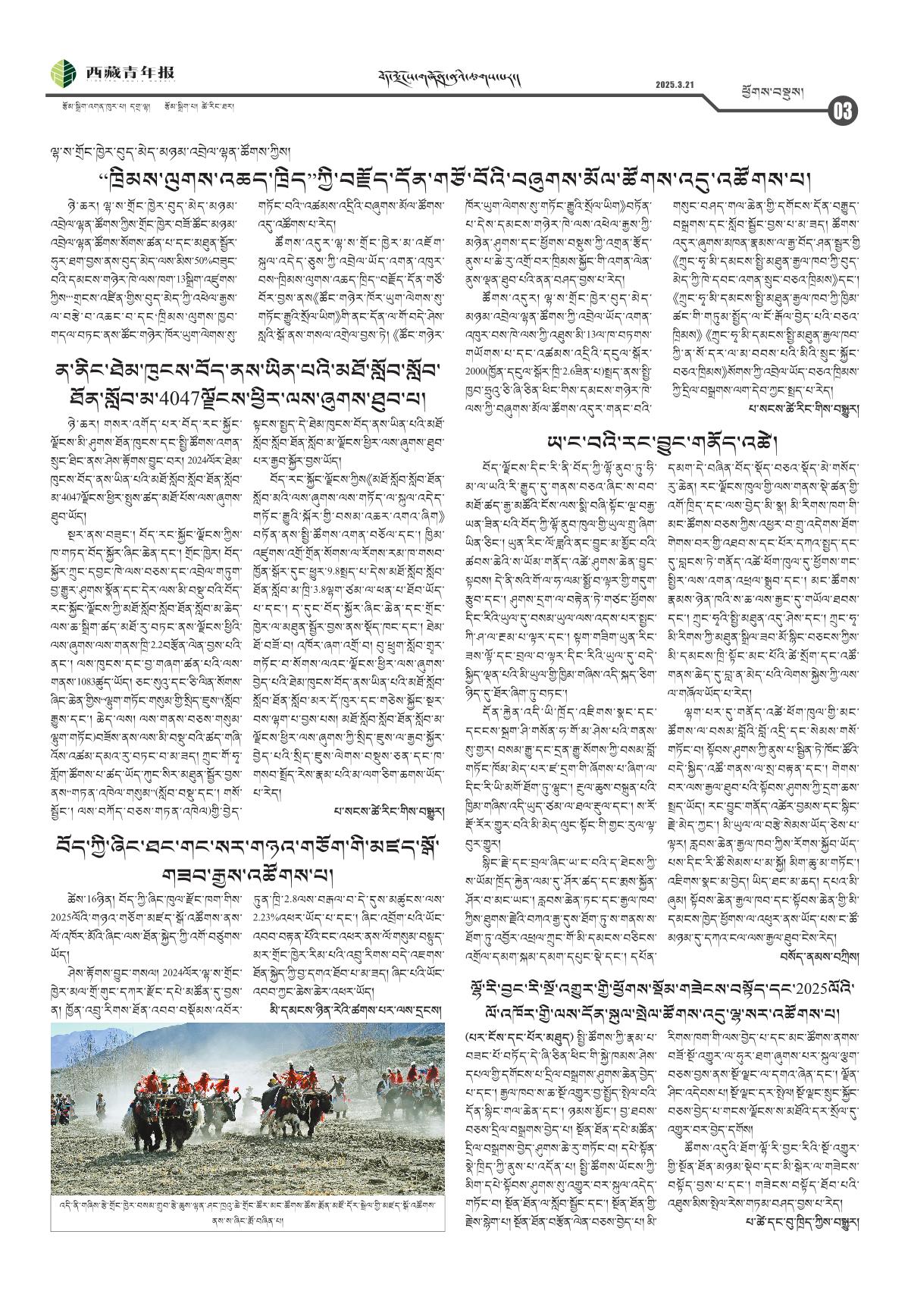 西藏青年报藏文版ཕྱོགས་བསྡུས།