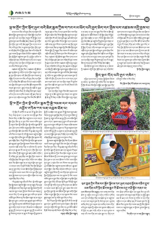 西藏青年报藏文版ཕྱོགས་བསྡུས།
